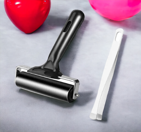 Brayer with Tweezers